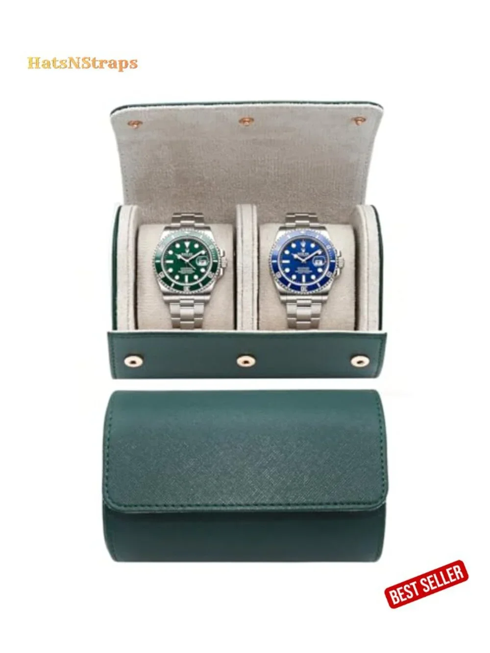 Faux Leather Watch Travel Case for Home Storage and Display